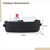 2 Pcs Oval Cotton Rope Storage Baskets, Woven Organizers With Leather Handles For Home, Nursery, And Bathroom view 2