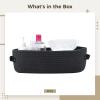 2 Pcs Oval Cotton Rope Storage Baskets, Woven Organizers With Leather Handles For Home, Nursery, And Bathroom view 3