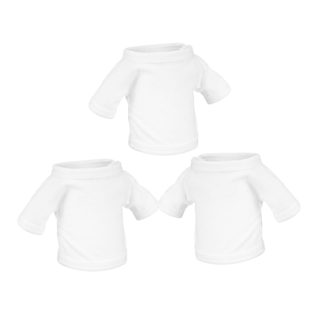 3Pcs Bear Doll Clothes Soft Decorative Outfits for Stuffed Dolls Stylish and Short Sleeve T Shirts for Bear Doll Decor and Imaginative Play