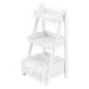 1pc Miniature Furniture Dollhouse Decor White Mini Shelf Ornament Sturdy Design for Bedroom Home Decoration Simulation Miniature Storage Rack for Creative Display view 1