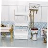 1pc Miniature Furniture Dollhouse Decor White Mini Shelf Ornament Sturdy Design for Bedroom Home Decoration Simulation Miniature Storage Rack for Creative Display view 4