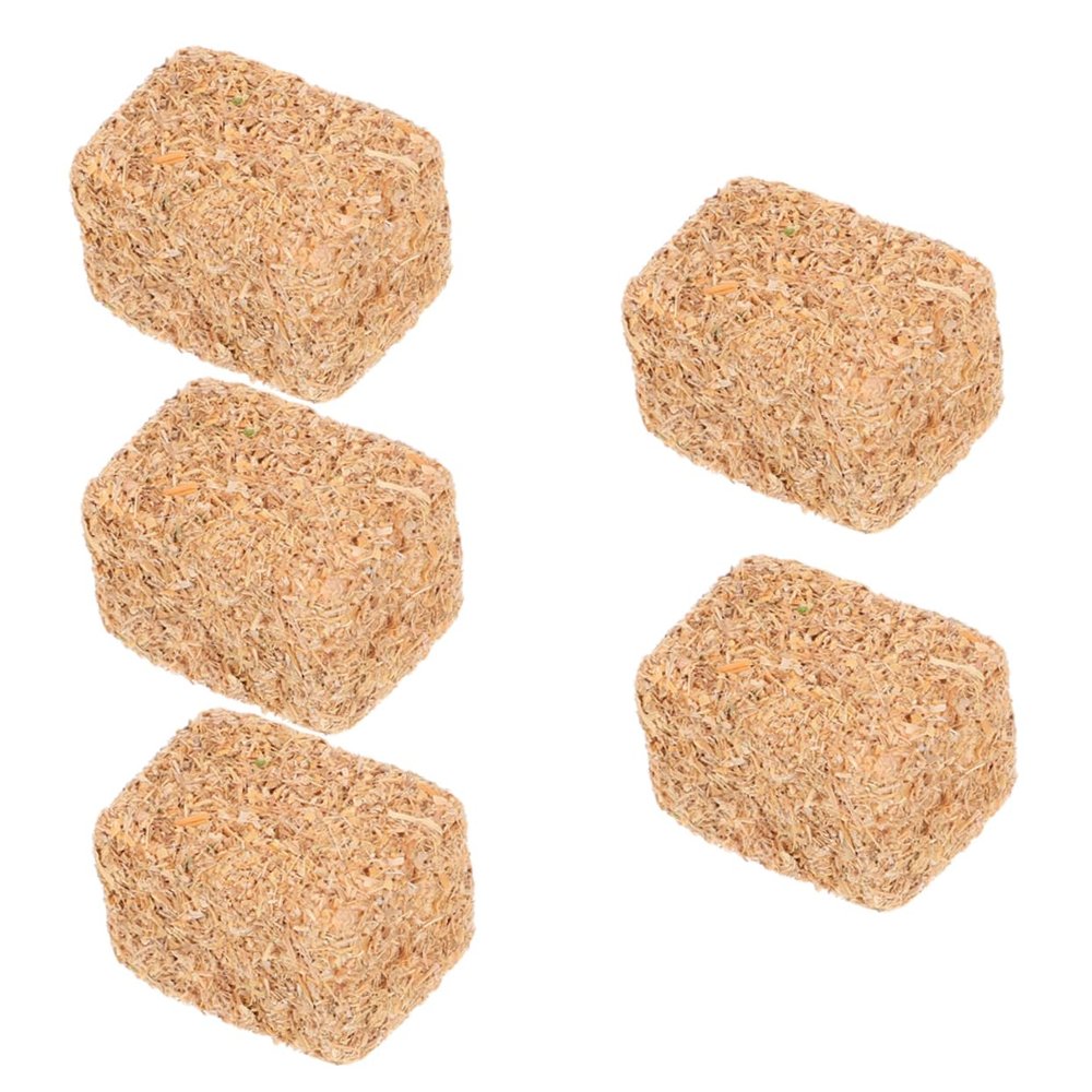 Abaodam 4pcs Mini Hay Bales: Miniature Hayrick Decoration for Dollhouse Table Centerpieces Horse Fall Farm Models 2x2x3cm