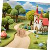Abaodam 4pcs Mini Hay Bales: Miniature Hayrick Decoration for Dollhouse Table Centerpieces Horse Fall Farm Models 2x2x3cm view 4