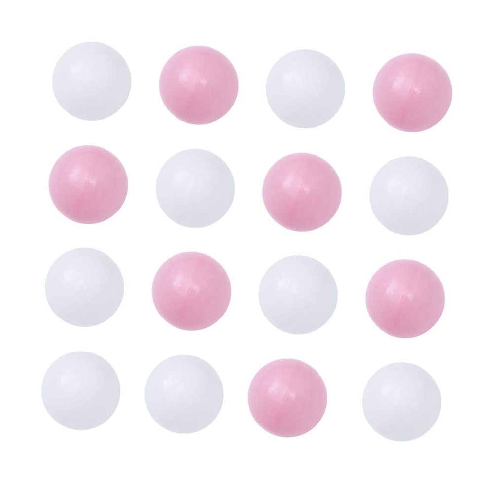 BESPORTBLE 100 Pcs Thicken Plastic Ocean Balls Fun Wave Balls for Safe Bathtub and Indoor Play Pink White Color Garden Play Gym