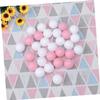 BESPORTBLE 100 Pcs Thicken Plastic Ocean Balls Fun Wave Balls for Safe Bathtub and Indoor Play Pink White Color Garden Play Gym view 2