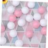BESPORTBLE 100 Pcs Thicken Plastic Ocean Balls Fun Wave Balls for Safe Bathtub and Indoor Play Pink White Color Garden Play Gym view 3
