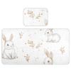 Cartoon Sweet Rabbit White Cooling Baby Bassinet Mattress 28" x 52" Reusable Mattress Pads for Kids, Adult view 1