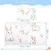 Cartoon Sweet Rabbit White Cooling Baby Bassinet Mattress 28" x 52" Reusable Mattress Pads for Kids, Adult view 2