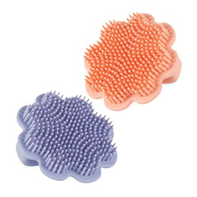 2pcs Silicone Bath Brush Lion Design Shampoo Brush for Newborns Gentle Cradle Cap Scrubber Scalp Massager Promotes Healthy Scalp Care Fun Bath Tool