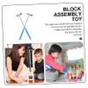 LALADEFIEE 2pcs Boy Girl Blocks Building Hammers Assembly Tools with Blue Handle Soft Lightweight and Construction Hammer for Fun and Assembly view 2