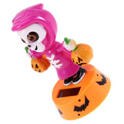 Halloween Solar Dancing Ghost Ornament for Car Dashboard Adorable Pumpkin Decoration for Home Office Lightweight Compact Solar Powered Decor Halloween Table