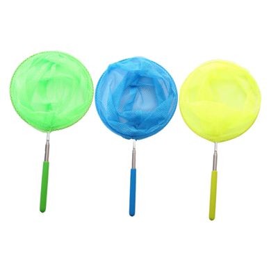 3Pcs Telescopic Insect Nets for Fishing Nets with Slip Handle Great Outdoor Tools for Catching Butterflies and Bugs Yellow
