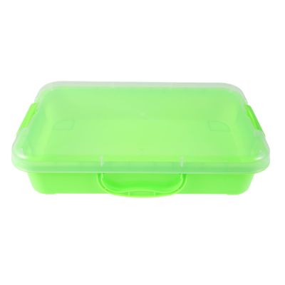 BESPORTBLE Space Themed Sand Tray with Accessories for Engaging DIY Projects Integrated Storage for Creative Play Light Green Plastic Sandbox for Sensory Activities and Parent Bonding