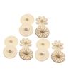 LIOOBO 12pcs DIY Painting Wooden Tops for Kids Unfinished Gyroscopes Craft Set Colorful Rotating Toys for Children for Arts and Crafts Projects view 1