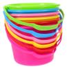 6Pcs Lightweight Reusable Beach Buckets Ergonomic Sand Buckets for Backyard Park and Summer Fun Activities Portable Digging Pails view 1