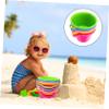 6Pcs Lightweight Reusable Beach Buckets Ergonomic Sand Buckets for Backyard Park and Summer Fun Activities Portable Digging Pails view 4