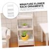 2 pcs Mini House Storage Shelf White Miniature Furniture for Dollhouse Decor Creative Simulation Accessory for Mini House Adornment Elegant and Lifelike Design view 4