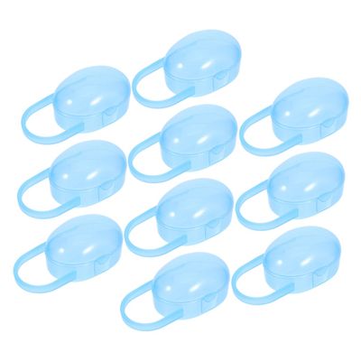 10Pcs Pacifier Holder Case Safe Storage for Various Portable Organizer with Handle Accessory for Parents Gender Neutral Design