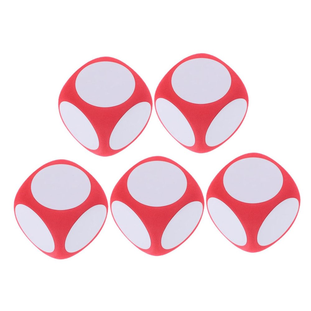 5Pcs Blank Foam Dice Sided Unfinished DIY Dice for Classroom Activities Party Games Math Teaching Compact Lightweight Easy to Handle Construction