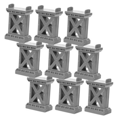BESPORTBLE 9-Piece Wooden Train Track Accessories Set Train Bridge Supports for Boys and Girls Sturdy Wooden Railway Track Supports Compatible Major Brands
