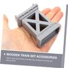 BESPORTBLE 9-Piece Wooden Train Track Accessories Set Train Bridge Supports for Boys and Girls Sturdy Wooden Railway Track Supports Compatible Major Brands view 2