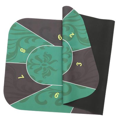 KESYOO Rubber Poker Mat for Family Games Portable 10-Person Table Cover Rectangle Design for Board Games