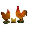 Abaodam 3pcs Miniature Chicken Figurines for Garden Decor Lifelike Resin Chicken Models for Micro Landscaping DIY Moss Decoration Charming Farm Animal Accents for Home and Garden view 1