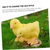 Abaodam 3pcs Miniature Chicken Figurines for Garden Decor Lifelike Resin Chicken Models for Micro Landscaping DIY Moss Decoration Charming Farm Animal Accents for Home and Garden view 3