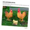 Abaodam 3pcs Miniature Chicken Figurines for Garden Decor Lifelike Resin Chicken Models for Micro Landscaping DIY Moss Decoration Charming Farm Animal Accents for Home and Garden view 4