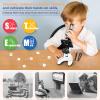 100X-1200X Kids Microscope Kit for Children: Compound Microscope for Kid STEM Biology Discovery - Science Experiments Microscopio Set with Metal Frame, Carrying Box Educational Gift for Child 8-12 view 3