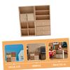 4pcs Miniature Wooden Cabinet DIY Dollhouse Furniture Realistic Bookshelf Bedroom Decor Solid Mini Storage for Creative Play Home Display view 3
