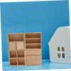 4pcs Miniature Wooden Cabinet DIY Dollhouse Furniture Realistic Bookshelf Bedroom Decor Solid Mini Storage for Creative Play Home Display view 4