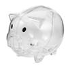 2Pcs Transparent Cartoon Piggy Bank Creative Animal Shaped Money Jar for Fun Coin Storage for Cash Saving Clear Pig Molding Design Encourages Saving Habits view 1