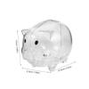 2Pcs Transparent Cartoon Piggy Bank Creative Animal Shaped Money Jar for Fun Coin Storage for Cash Saving Clear Pig Molding Design Encourages Saving Habits view 2