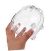 2Pcs Transparent Cartoon Piggy Bank Creative Animal Shaped Money Jar for Fun Coin Storage for Cash Saving Clear Pig Molding Design Encourages Saving Habits view 4