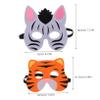 Beaupretty 2Pcs Animal Costume Mask for Cute Zebra Tiger Masks for Halloween Party Cosplay and Carnival Events Easy to Wear with Elastic Band for Dress Up and Decorative view 2