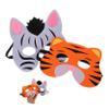Beaupretty 2Pcs Animal Costume Mask for Cute Zebra Tiger Masks for Halloween Party Cosplay and Carnival Events Easy to Wear with Elastic Band for Dress Up and Decorative view 4