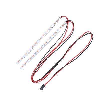 Authticar 24 LEDs Chassis Light Aluminum Alloy Decorative Light Bar for 1/10 1/8 Scale RC Model On Off Road Car (Red)