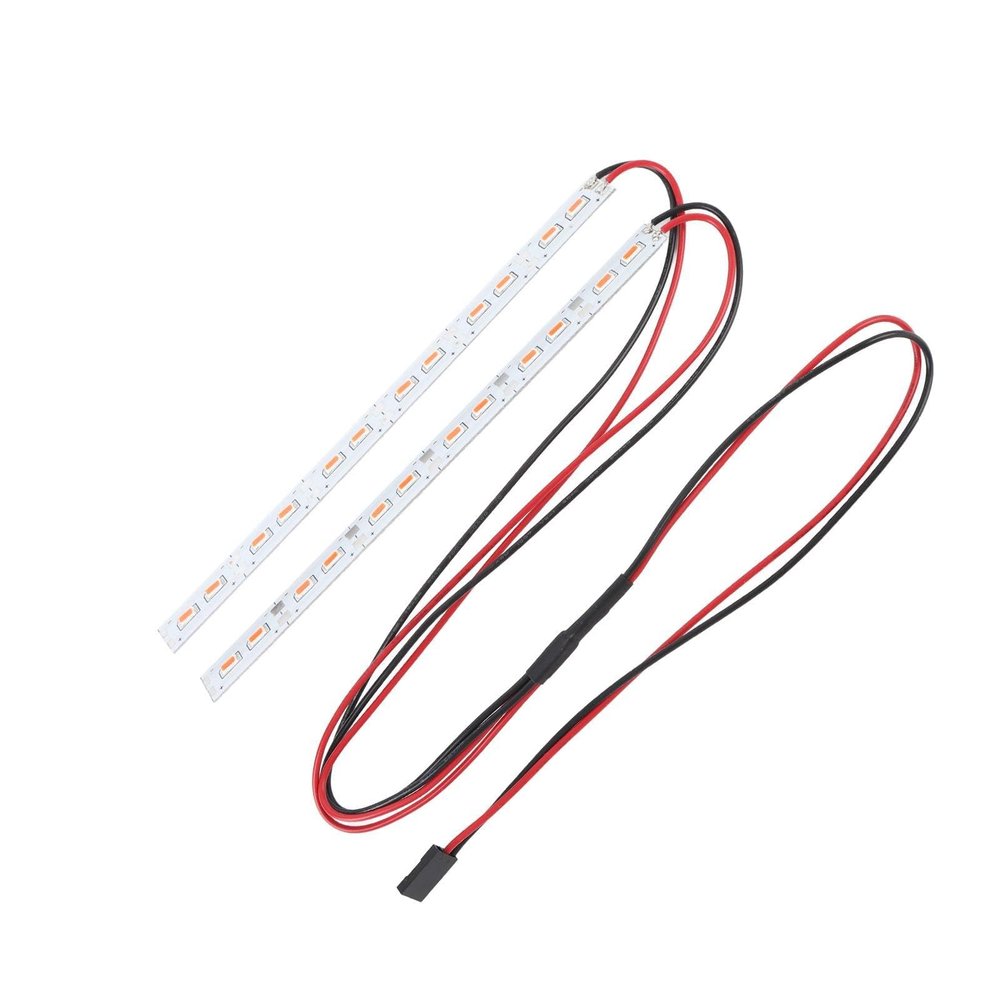 Authticar 24 LEDs Chassis Light Aluminum Alloy Decorative Light Bar for 1/10 1/8 Scale RC Model On Off Road Car (Red)