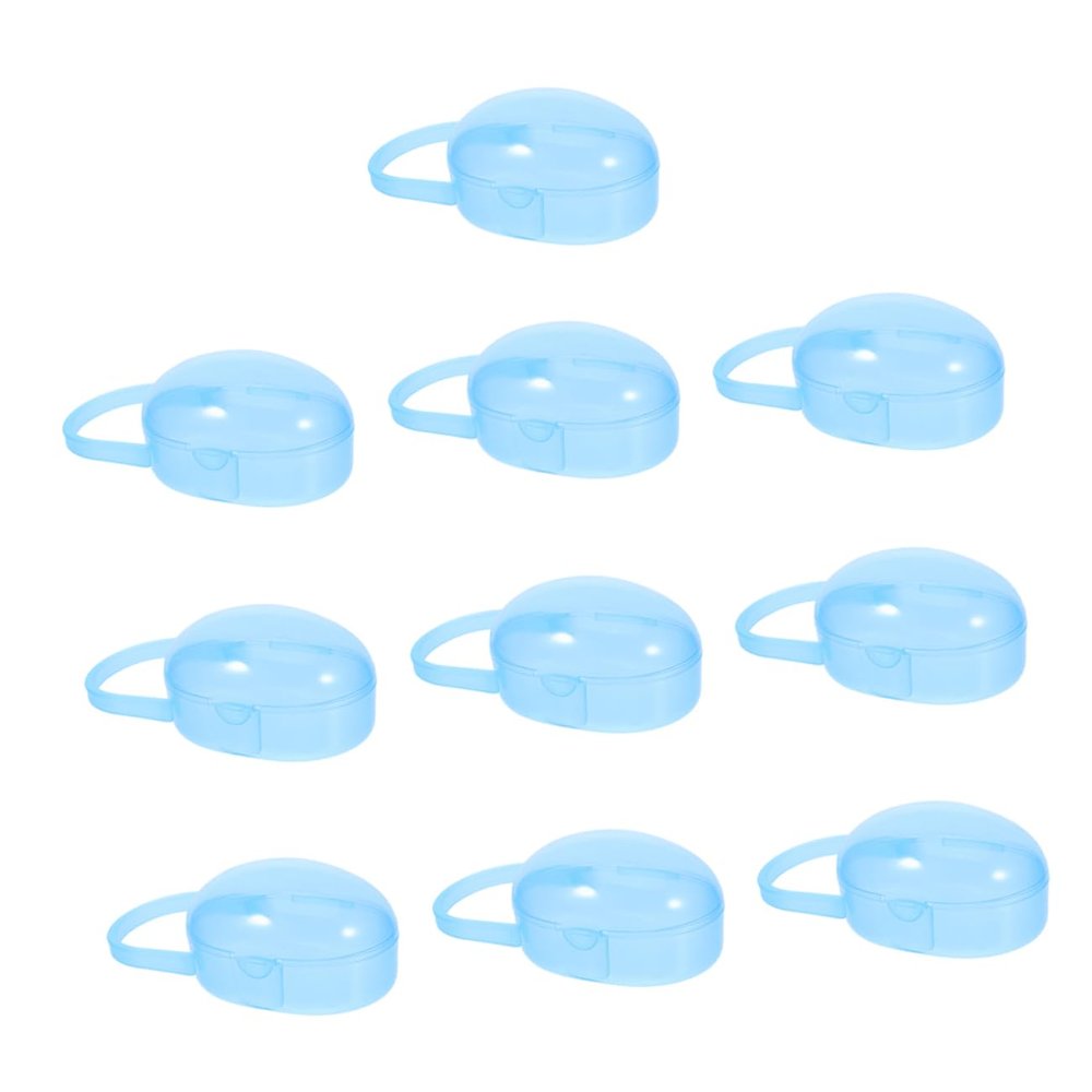 10Pcs Portable Pacifier Storage Box Travel Nipple Holder Case for Newborns Lightweight and Easy to Clean for Diaper Bags and Outings Secure Closure Design