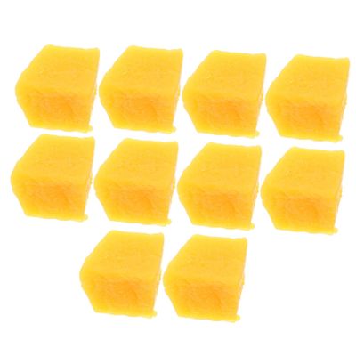 10pcs Lifelike Mango Slice Models Artificial PVC Mango Slice Photo Props for Fruit Shop Display Kitchen Decor and Teaching Tools