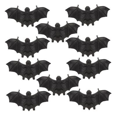 10Pcs Realistic Soft Halloween Bats Miniature Flying Bat Decorations for Haunted House DIY Crafts for Halloween Pranks and Scary Ambiance