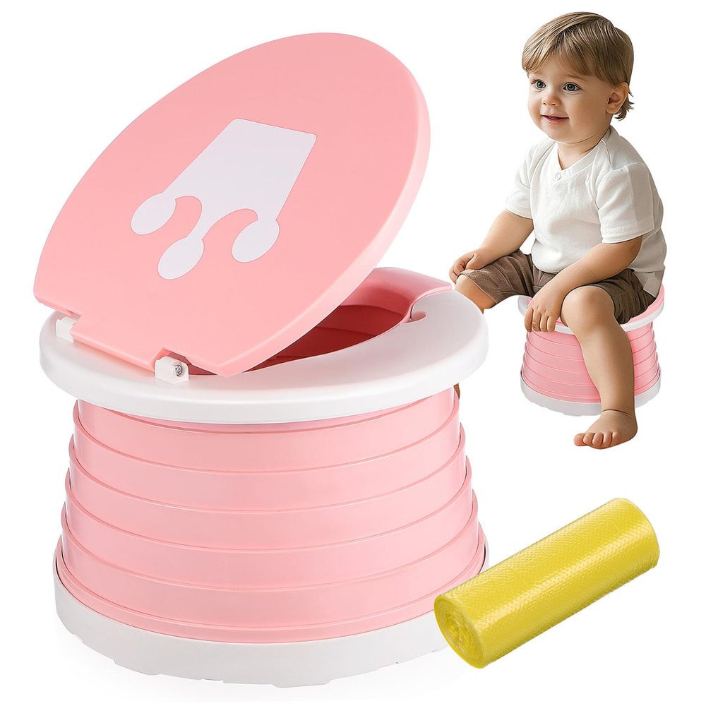 1 Set Foldable Potty Seat Portable Training Toilet with Backrest for Lightweight Travel Potty for Camping Outdoor Use Supports Independence Comfort Sturdy Design for Safety