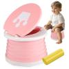 1 Set Foldable Potty Seat Portable Training Toilet with Backrest for Lightweight Travel Potty for Camping Outdoor Use Supports Independence Comfort Sturdy Design for Safety view 1
