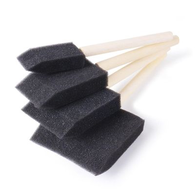 27Pcs Sponge Brush Set Doodle Tools with Wooden Handles for Creative Painting Includes Mushroom Black Sponge Brushes for Preschool Beginner Artists