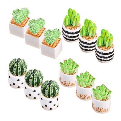 12Pcs Miniature Faux Cactus Plants Realistic Artificial Succulents in Pots for Home Office Decor Potted Greenery for Stylish Indoor Arrangements