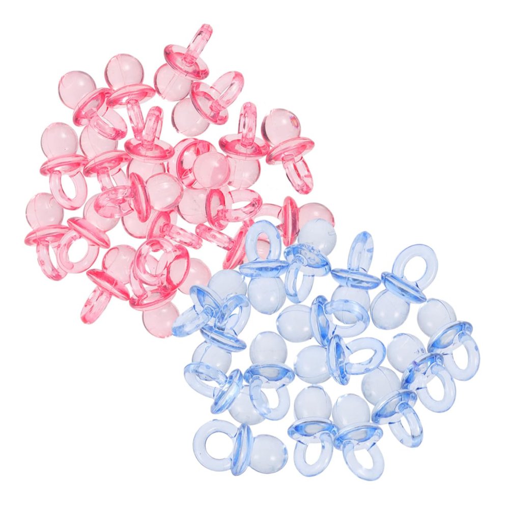 200PCS Mini Acrylic Pacifiers Gender Neutral Shower Table Decorations Scatter Ornaments Fun Party Favors for Boys for Celebration Games Events