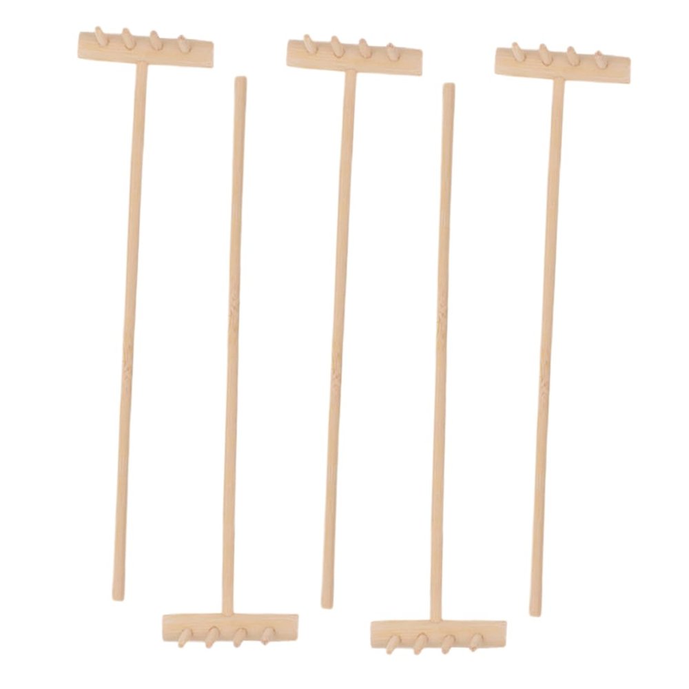 5Pcs Rake Tools for Zen Tray Decoration Sandbox Rakes for Crafts Fun Home and Office for Miniature Gardens and Creative Displays