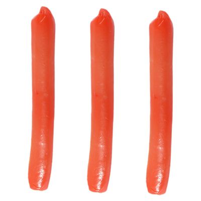 3Pcs Realistic Fake Hot Dog Models PVC Artificial Food Display for Kitchen Decor Party Props Photography Showcase Bright Colors Sturdy Material Lifelike Design