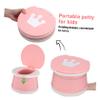 1 Set Portable Potty Seat Foldable Toilet Trainer with Comfortable Backrest for Travel Friendly Design Supports Independence Versatile Use for Indoor and Outdoor Activities view 3